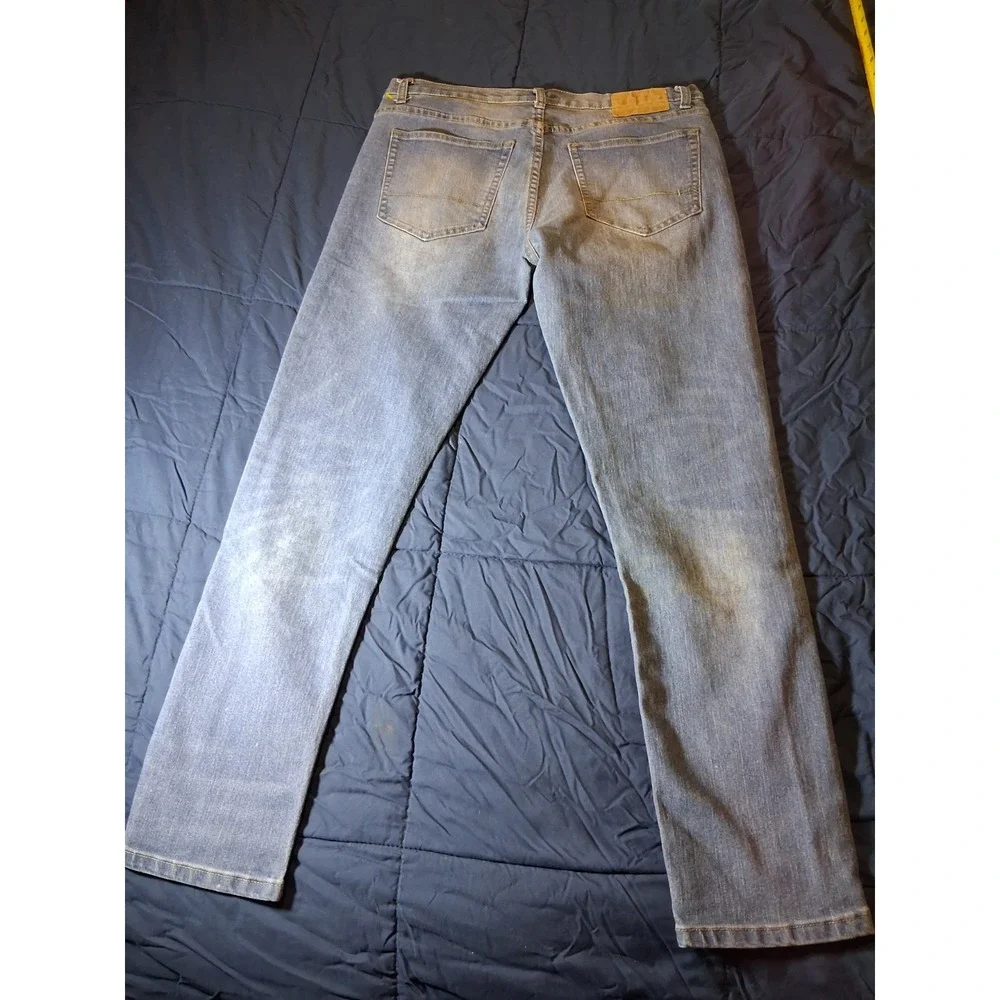 Aeropostale (34x30)‎ Men's Mid-Rise Skinny Jeans Dark Wash Blue